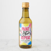 Bachelorette Anstrich und Sip Wine Gastgeschenk Weinetikett (Vorderseite)