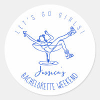 Bachelorette apres ski scribble handgezeichnetes R