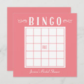 Bachelorette-, Baby- oder Brautparty-Bingokarte Einladung (Vorne/Hinten)