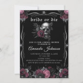 Bachelorette-Bachelorette-Brille oder Die Burgundy Einladung (Vorderseite)