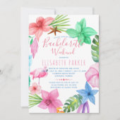 Bachelorette-Bachelorette in hawaiianischem Tropen Einladung (Vorderseite)