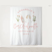 Bachelorette-Bachelorette mit rosa gürmischer Blüt Wandteppich (Vorderseite)