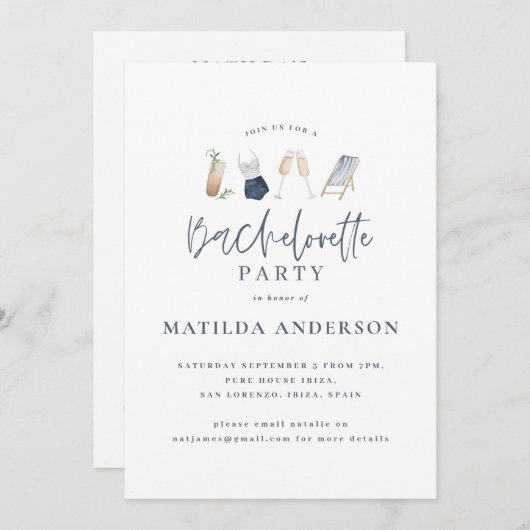 Bachelorette Bachelorette Wochenendreise Ankündigung (Vorne/Hinten)