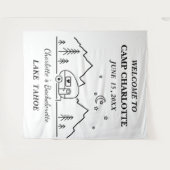 Bachelorette-Banner für niedliche Schwarz-Weiß-Cam Wandteppich (Vorderseite (Horizontal))