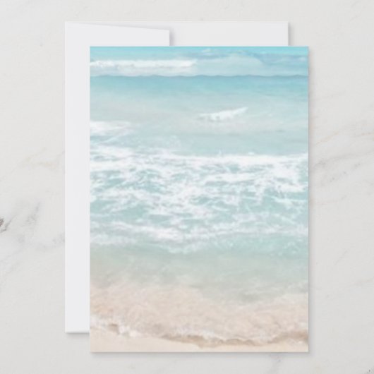 Bachelorette Bash | Moderne Mongram Beach Wedding Einladung (Rückseite)