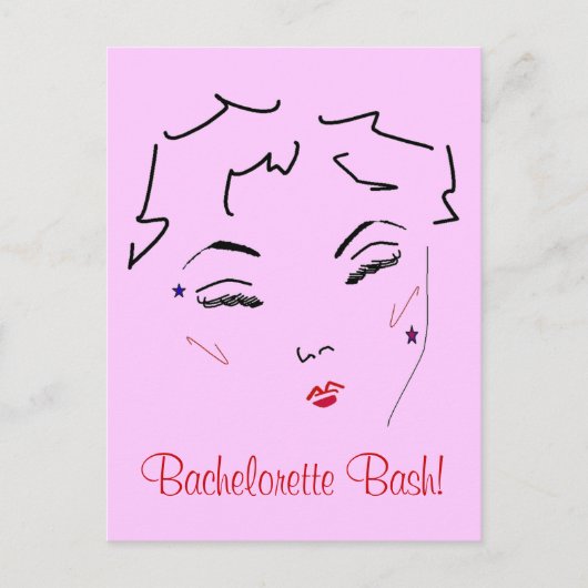 Bachelorette Bash Postkarte (Vorderseite)