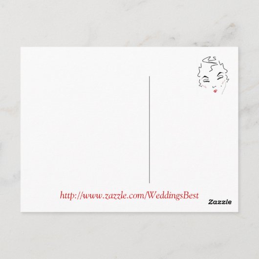 Bachelorette Bash Postkarte (Rückseite)