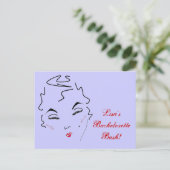 Bachelorette Bash Postkarte (Stehend Vorderseite)