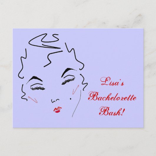 Bachelorette Bash Postkarte (Vorderseite)