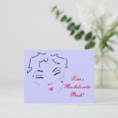 Bachelorette Bash Postkarte (Stehend Vorderseite)
