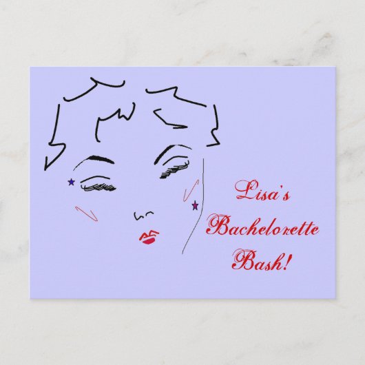 Bachelorette Bash Postkarte (Vorderseite)
