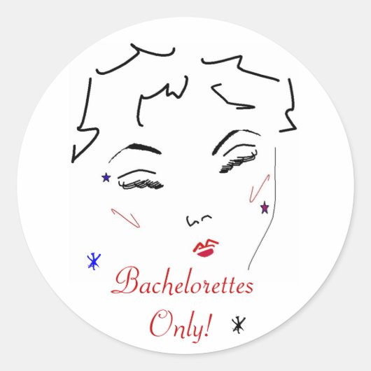 Bachelorette Bash Runder Aufkleber (Vorderseite)