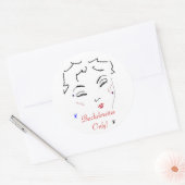 Bachelorette Bash Runder Aufkleber (Umschlag)