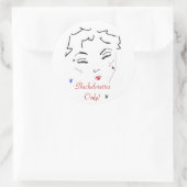 Bachelorette Bash Runder Aufkleber (Tasche)