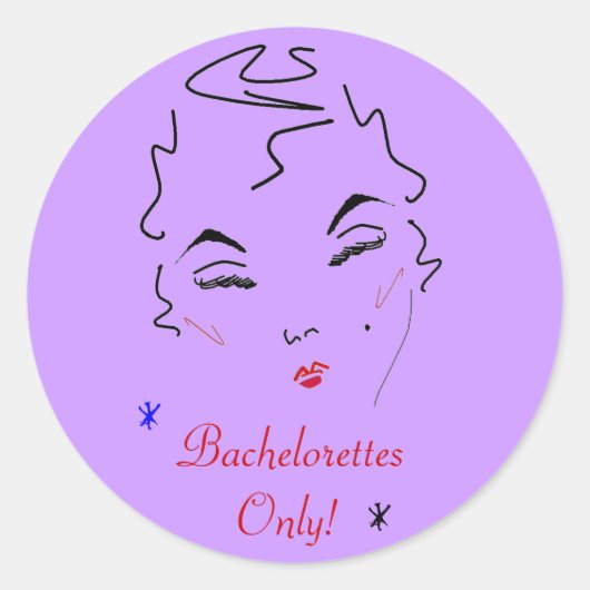 Bachelorette Bash Runder Aufkleber (Vorderseite)