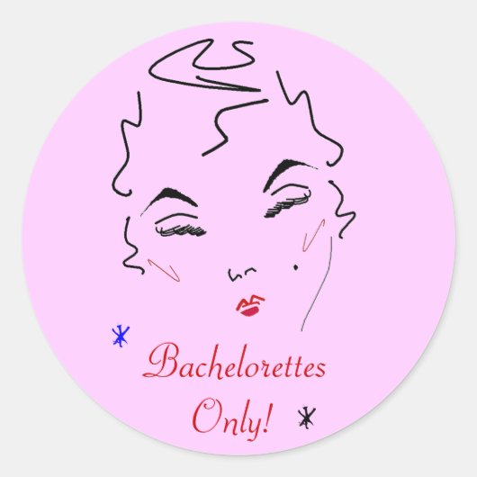 Bachelorette Bash Runder Aufkleber (Vorderseite)