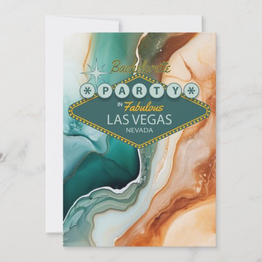 Bachelorette Bash | Vegas Weekend Jade Agate Einladung (Vorderseite)