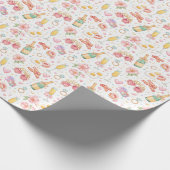 Bachelorette Bash – Watercolor Party Design Geschenkpapier (Ecke)