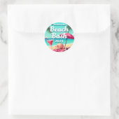 Bachelorette Beach Bash 2025 Tropical Runder Aufkleber (Tasche)