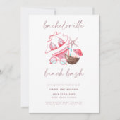 Bachelorette Beach Bash Junggeselinnen-Abschied Einladung (Vorderseite)