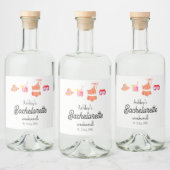 Bachelorette Beach Bikini Weekend Alkoholflaschenetikett (Flaschen)