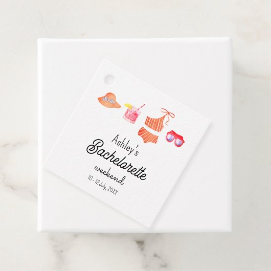 Bachelorette Beach Bikini Weekend Geschenkanhänger (Beispiel)