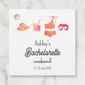 Bachelorette Beach Bikini Weekend Geschenkanhänger (Vorderseite)