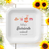Bachelorette Beach Bikini Weekend Pappteller