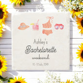 Bachelorette Beach Bikini Weekend Steinuntersetzer