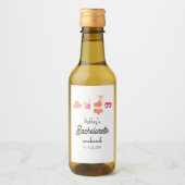 Bachelorette Beach Bikini Weekend Weinetikett (Vorderseite)