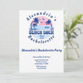 Bachelorette Beach Party Einladung (Stehend Vorderseite)