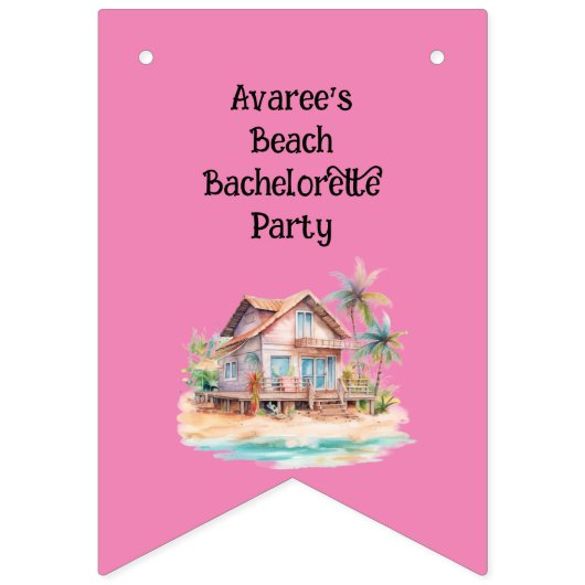 Bachelorette Beach Party Wimpelkette (Zweite Fahne)