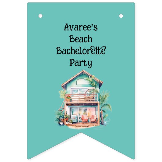 Bachelorette Beach Party Wimpelkette (Erste Fahne)