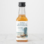 Bachelorette Beach Weekend Alkoholflaschenetikett (Vorderseite)