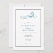 Bachelorette Beach Weekend Aquamarine Party Einlad Einladung (Vorderseite)