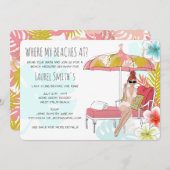 Bachelorette Beach Weekend Einladung (Vorne/Hinten)