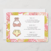 Bachelorette Beach Weekend Einladung (Rückseite)