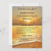 Bachelorette Beach Weekend Einladung (Rückseite)