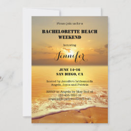 Bachelorette Beach Weekend Einladung