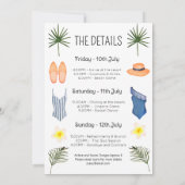 Bachelorette Beach Weekend Einladung (Rückseite)