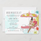 Bachelorette Beach Weekend Einladung (Vorderseite)