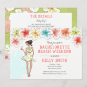 Bachelorette Beach Weekend Einladung (Vorne/Hinten)