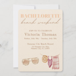 Bachelorette Beach Weekend Einladung