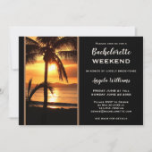 Bachelorette Beach Weekend Itinerary Einladung (Vorderseite)