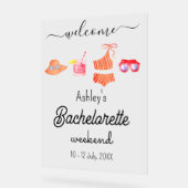 Bachelorette Beach Weekend Party Acrylschild (Winkel)