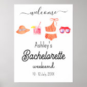 Bachelorette Beach Weekend Party Poster (Vorne)