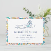 Bachelorette Beach Weekend - weg Einladung (Stehend Vorderseite)