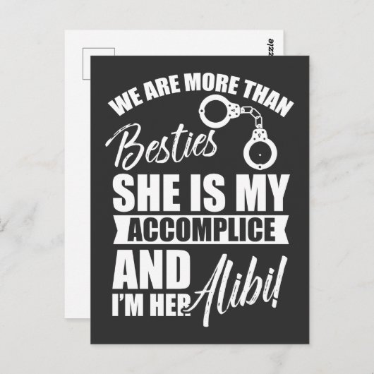 Bachelorette Besties Accomplice G Postkarte (Vorne/Hinten)