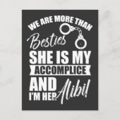 Bachelorette Besties Accomplice G Postkarte (Vorderseite)