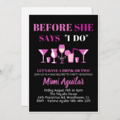 Bachelorette, bevor sie sagt, ich mache Einladung (Vorne/Hinten)